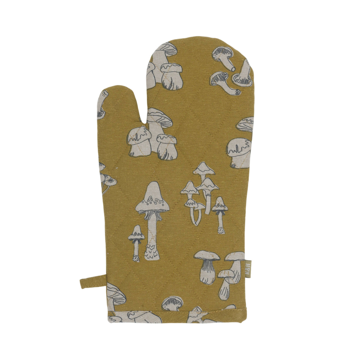 Yellow Mushroom Quilted Oven Glove