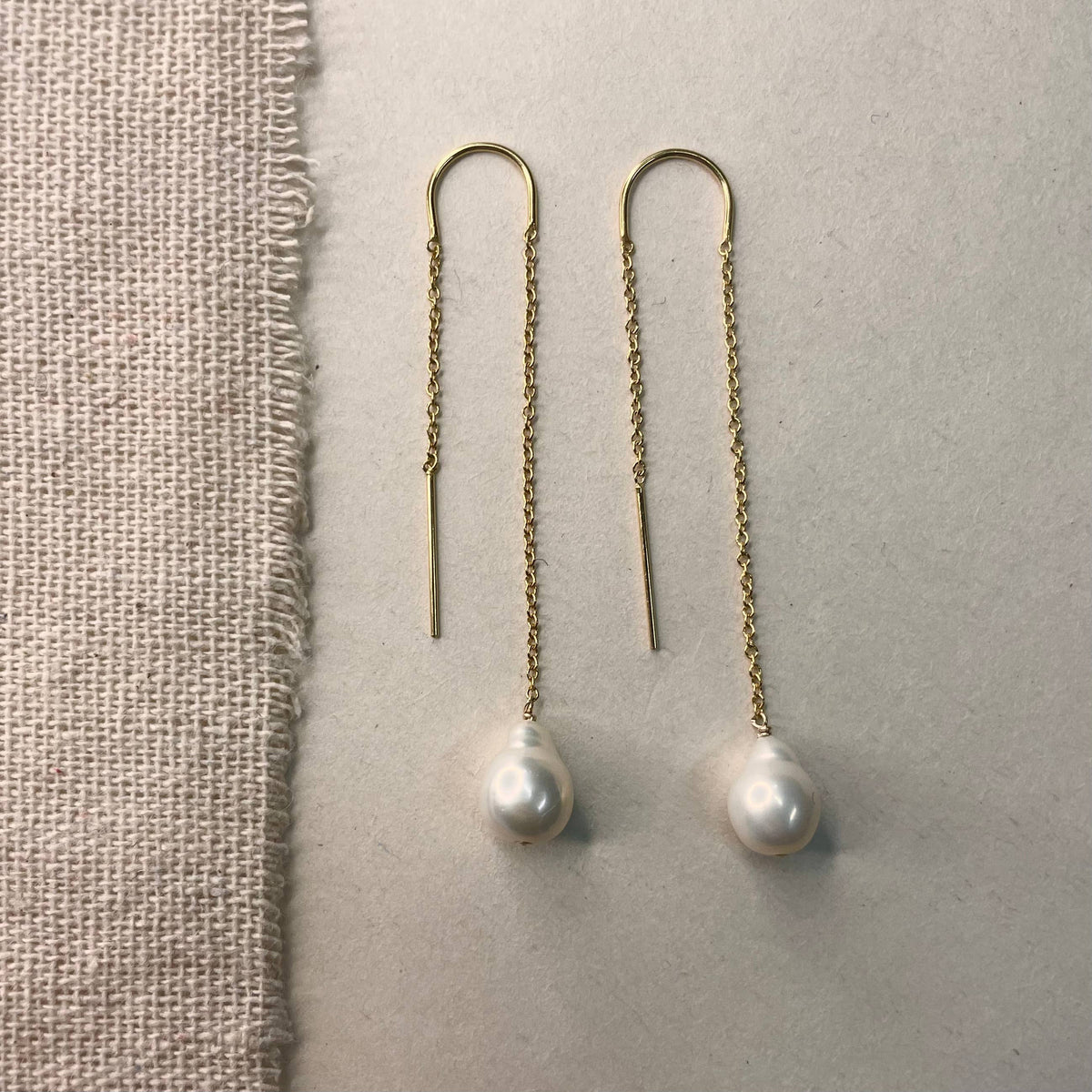 Pearl Threader Earrings