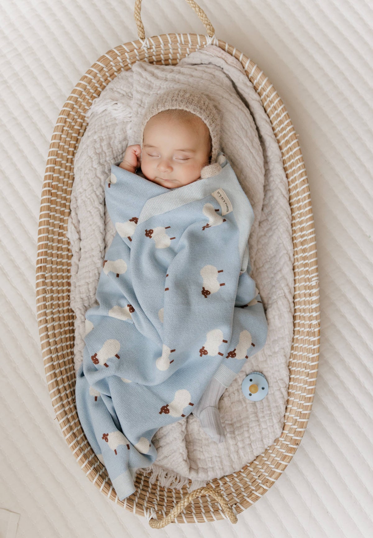 Cotton Swaddle Baby Blanket (Sheep)