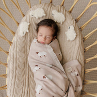 Cotton Swaddle Baby Blanket (Sheep)