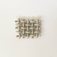 Handmade Ceramic Woven Lattice Soap Dish/ Sponge Holder Sunday Studio Modern Nomad Home decor store Denver CO Colorado