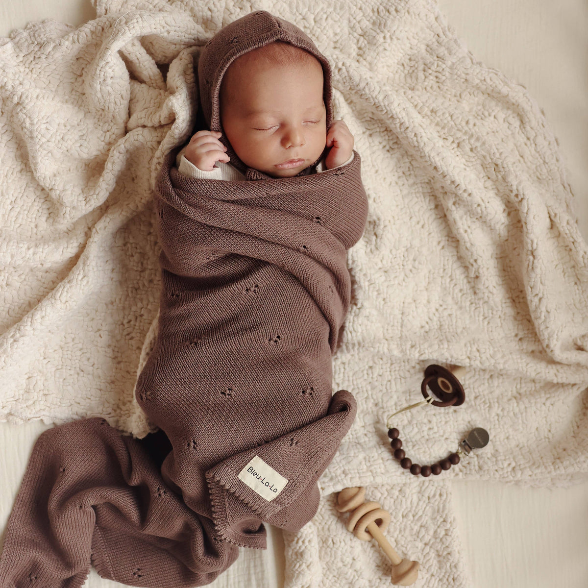 Organic Cotton Pointelle Baby Blanket