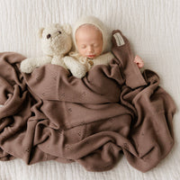 Organic Cotton Pointelle Baby Blanket