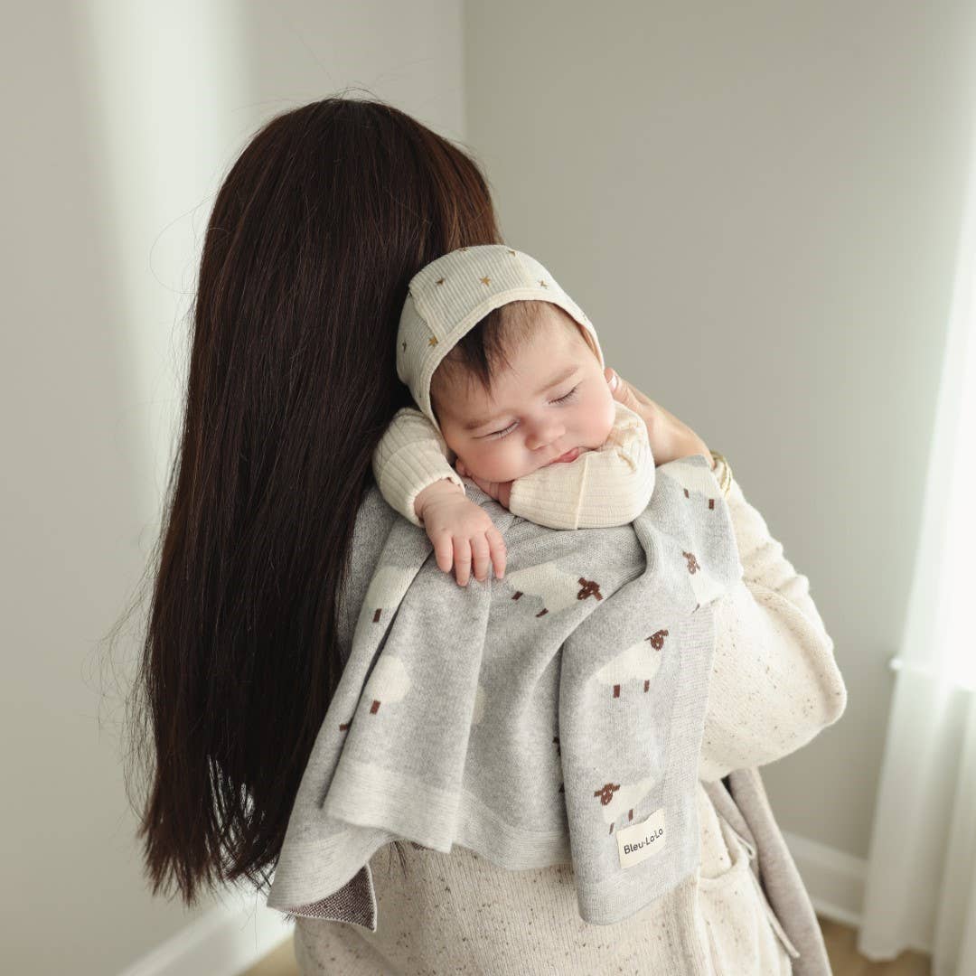 Cotton Swaddle Baby Blanket (Sheep)