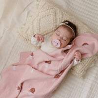Cotton Swaddle Baby Blanket (Mushroom)