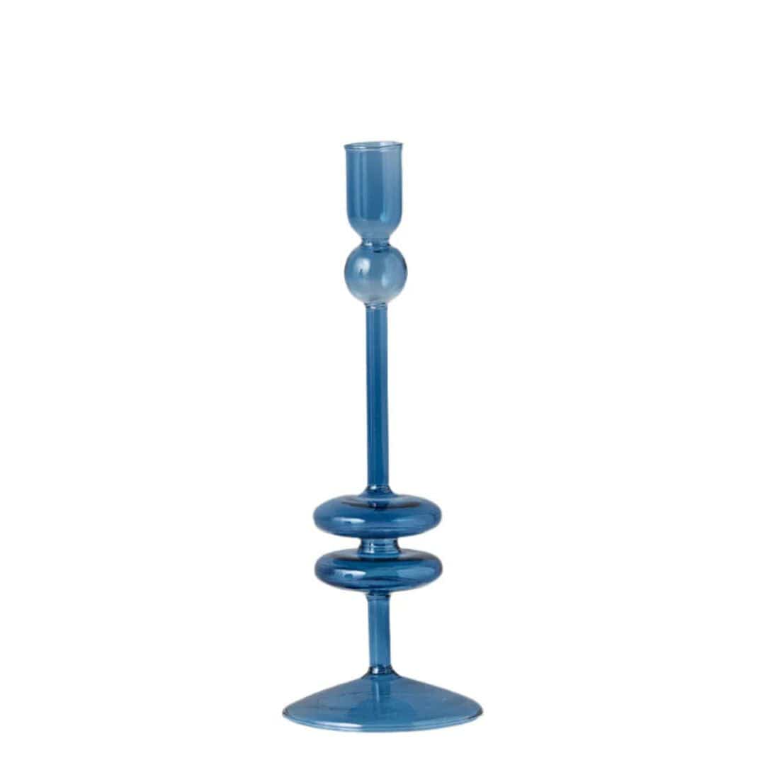 Sapphire Blue Large Candlestick etúHOME Modern Nomad Home decor store Denver CO Colorado