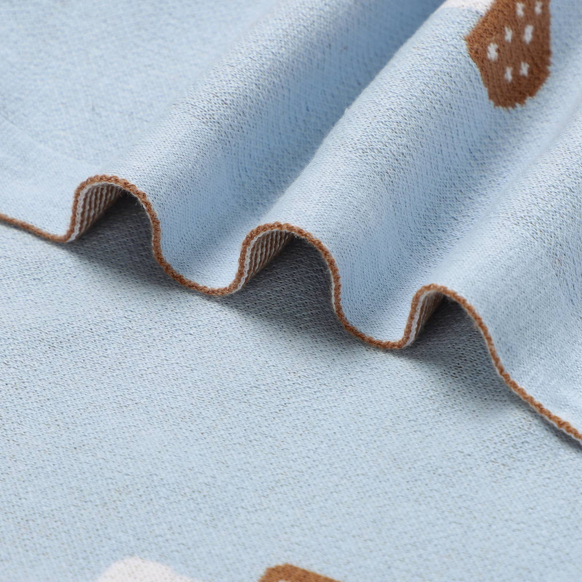 Cotton Swaddle Baby Blanket (Mushroom)