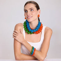 Cerulean Blue Resin Necklace