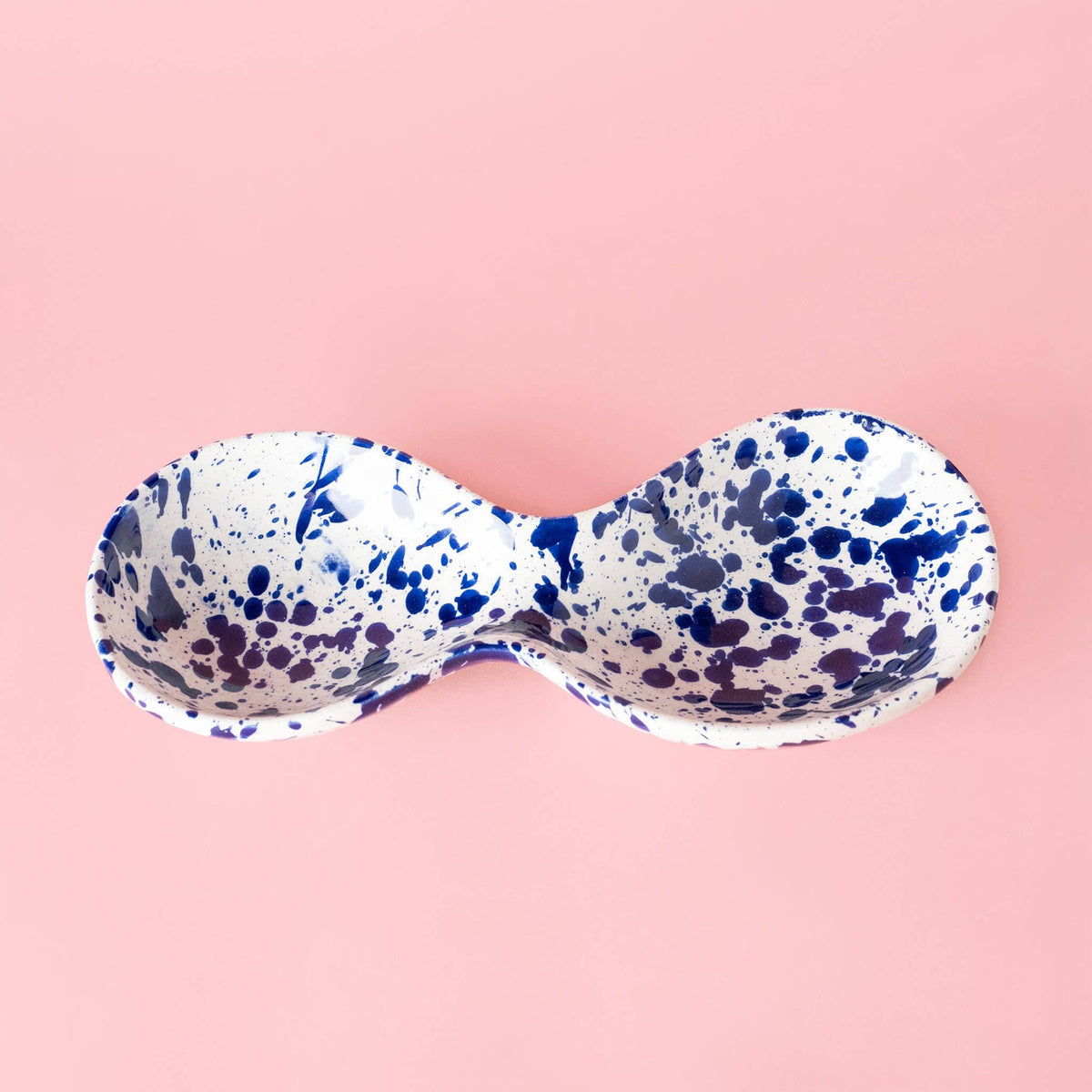 Blue Speckled Ceramic Appetizer Dish Alfar Tierra Cocida Modern Nomad Home decor store Denver CO Colorado