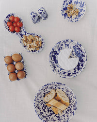 Blue Speckled Ceramic Appetizer Dish Alfar Tierra Cocida Modern Nomad Home decor store Denver CO Colorado