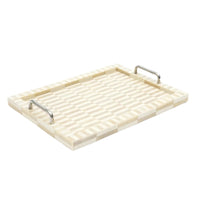 Bone & Resin Checkered Tray Modern Nomad Home decor store Denver CO Colorado