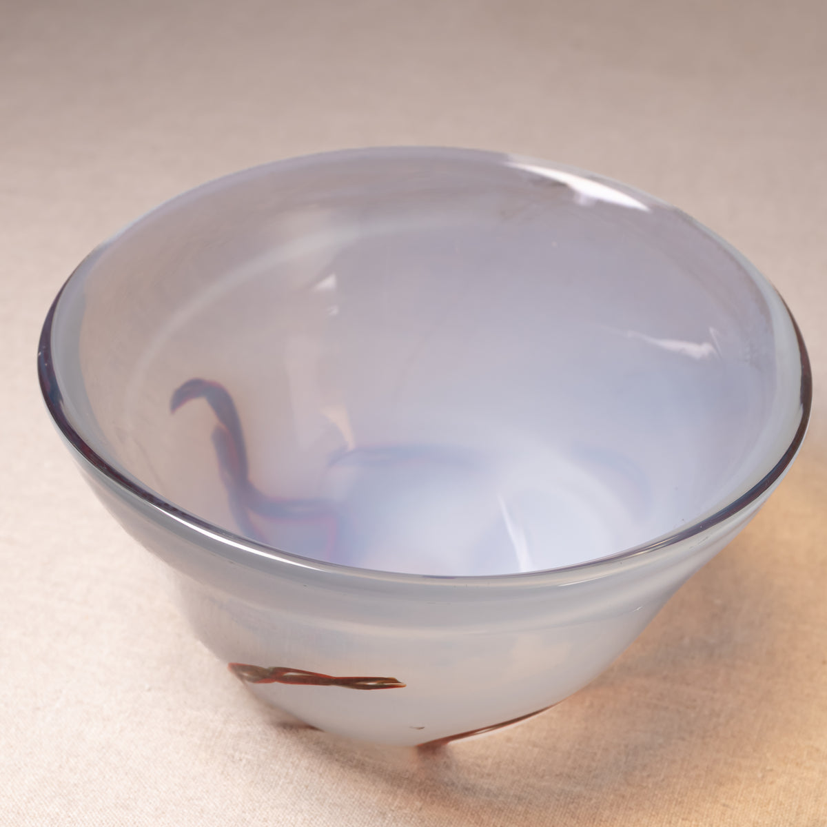 Handblown Milky Glass Bowl