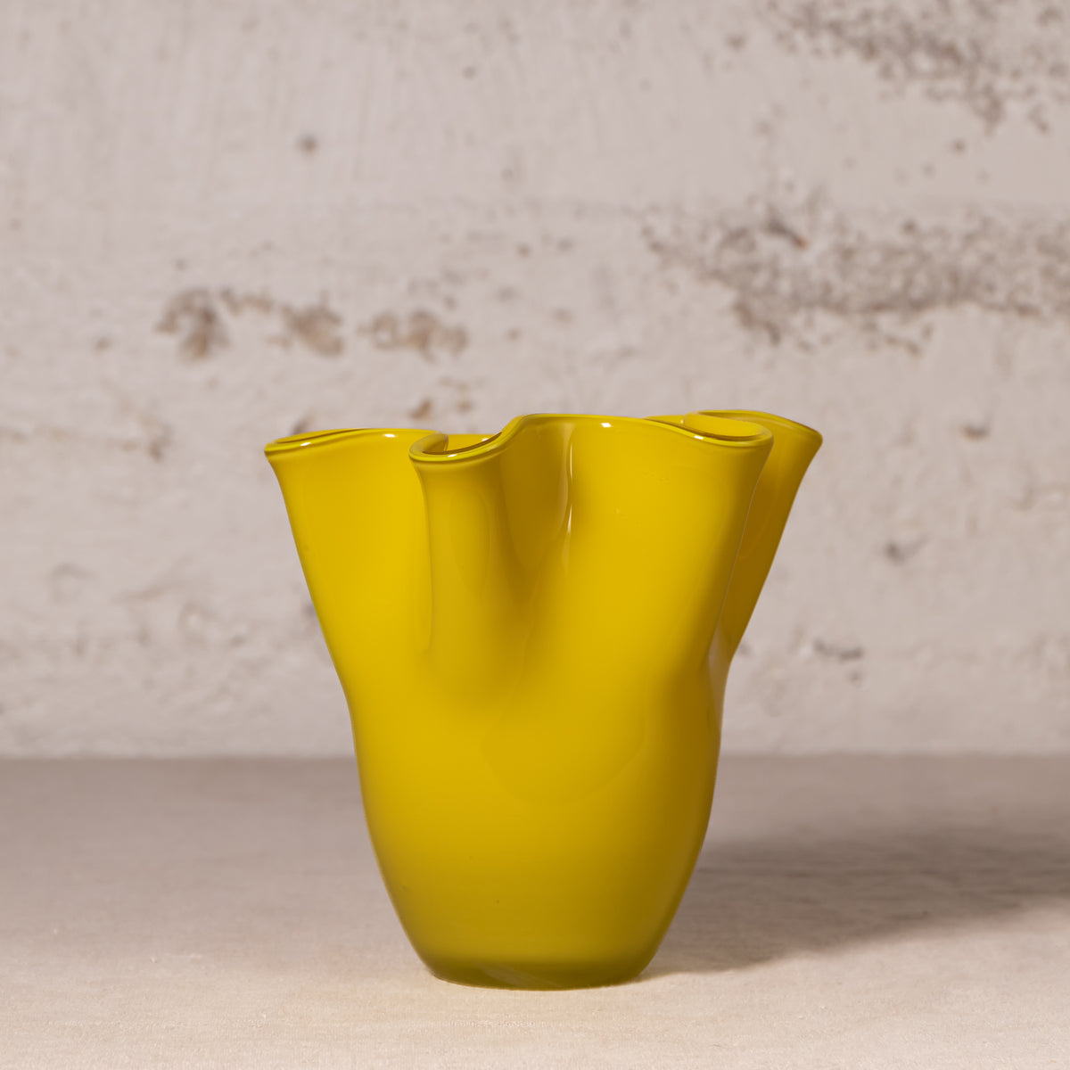 Vintage Yellow Murano-Style Vase