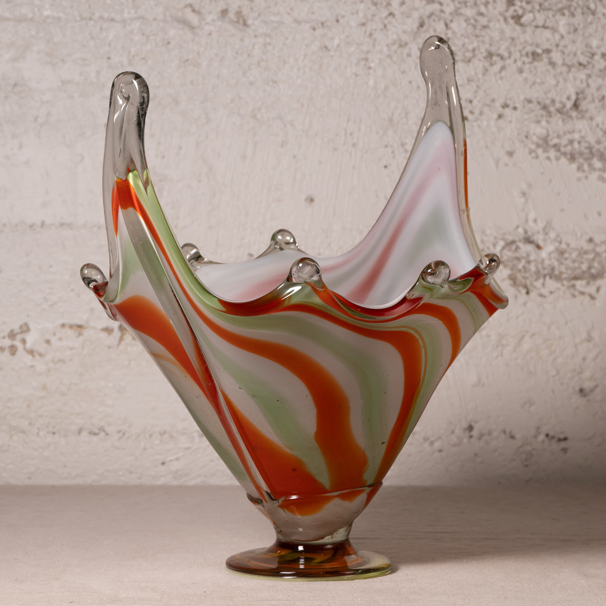 Colorful Hand-Blown Glass Bowl