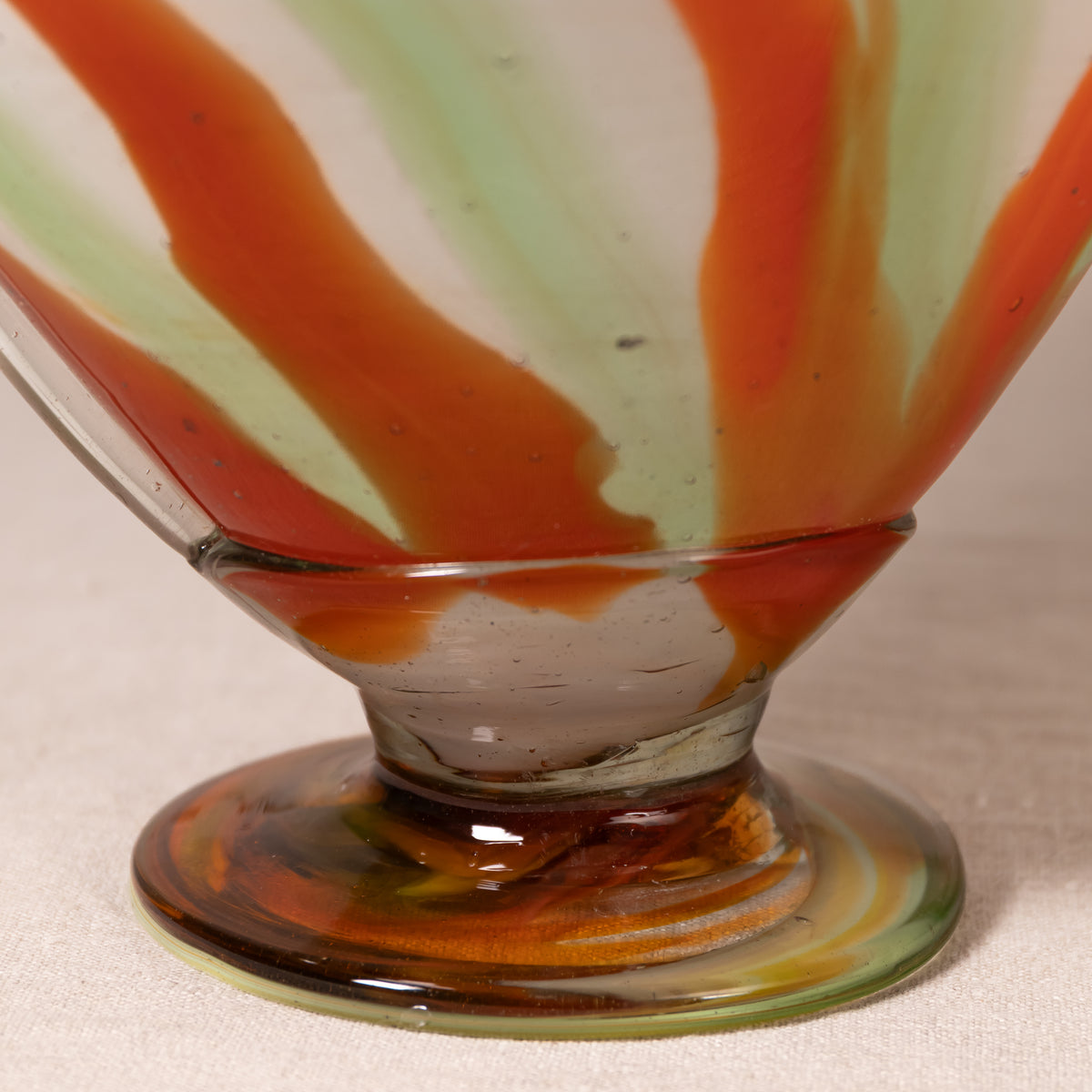 Colorful Hand-Blown Glass Bowl