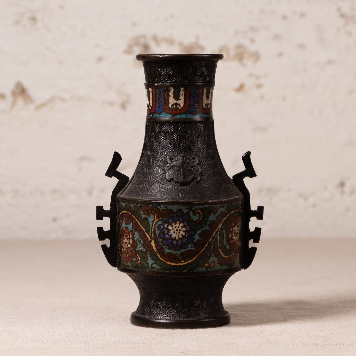 Antique Japanese Champlevé Vase