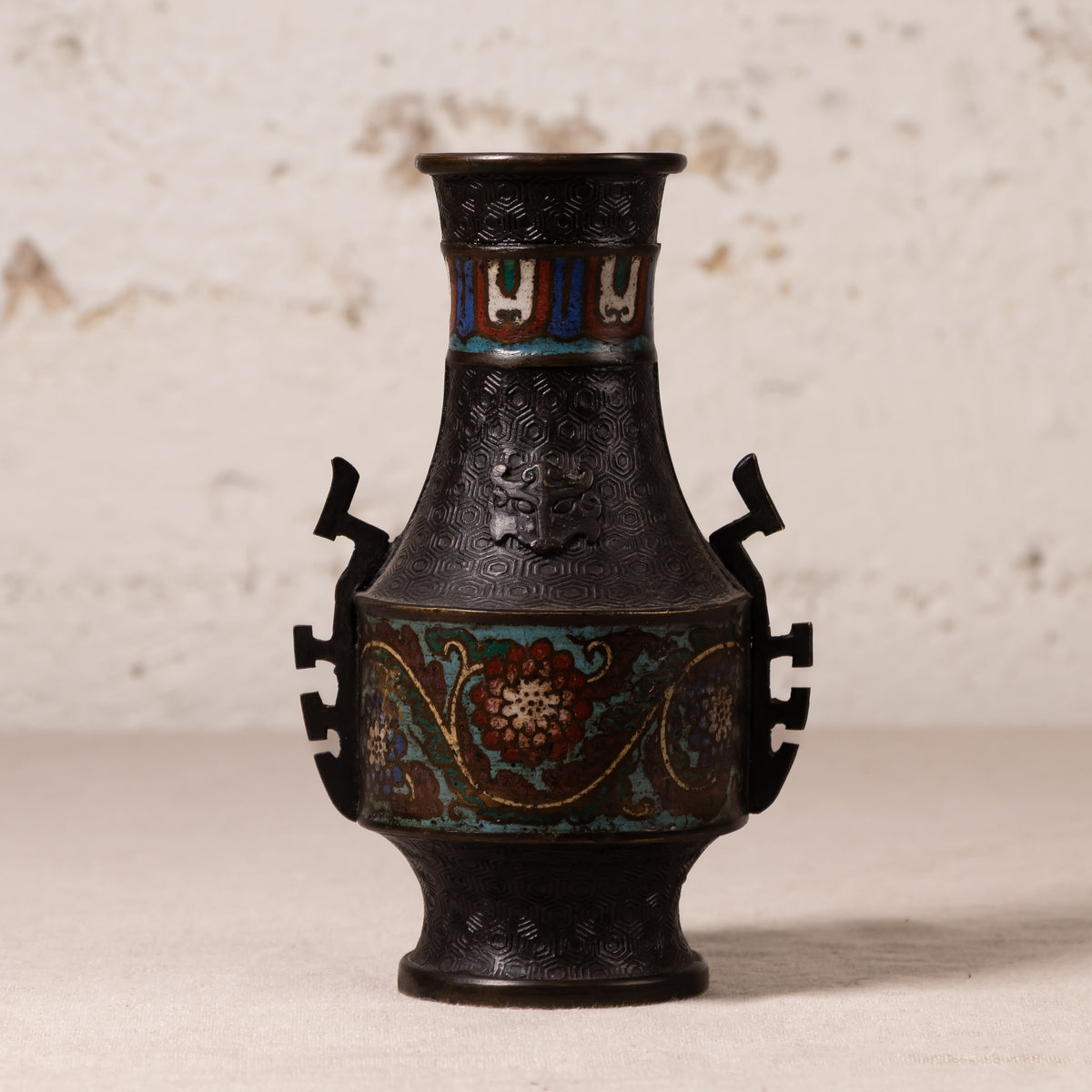 Antique Japanese Champlevé Vase