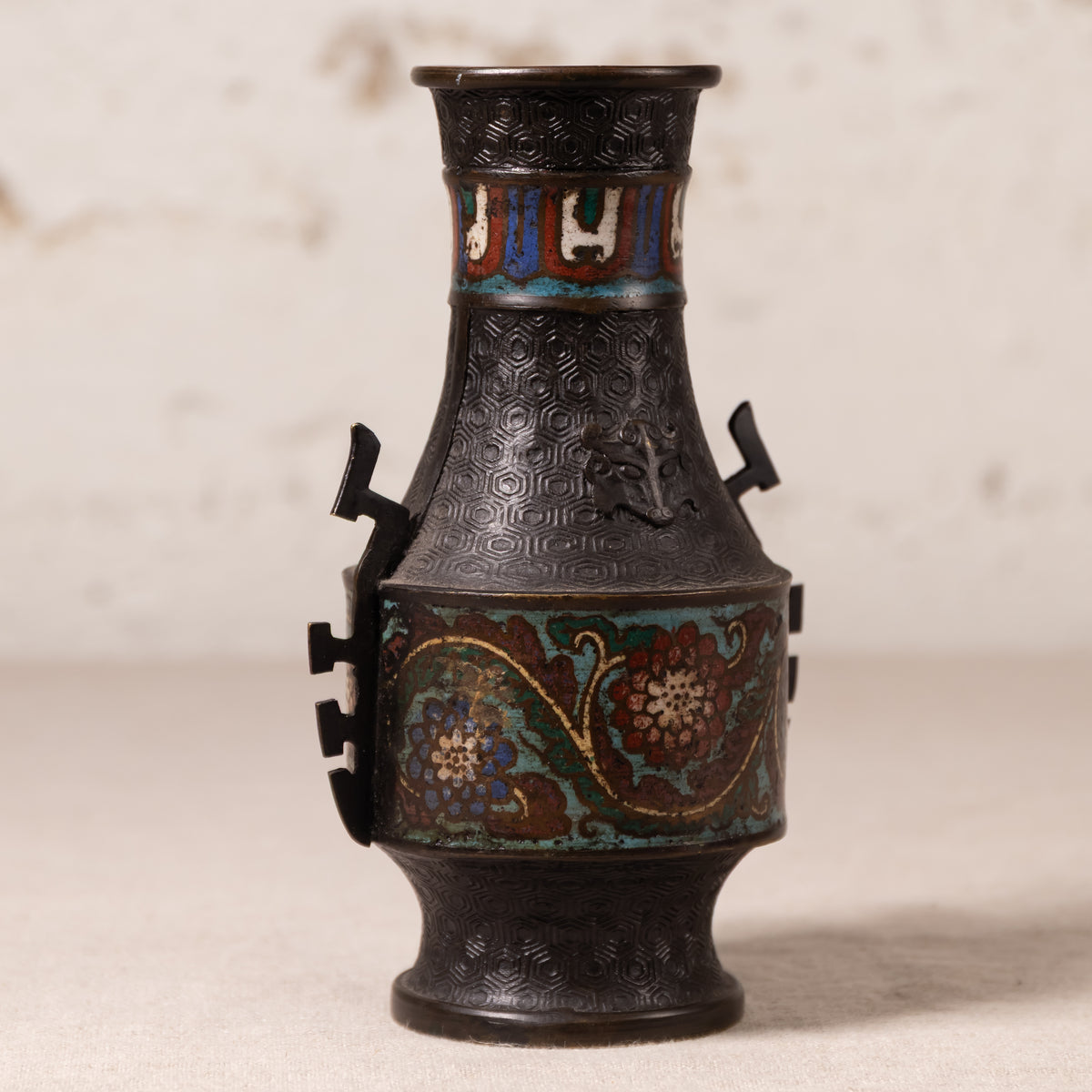 Antique Japanese Champlevé Vase