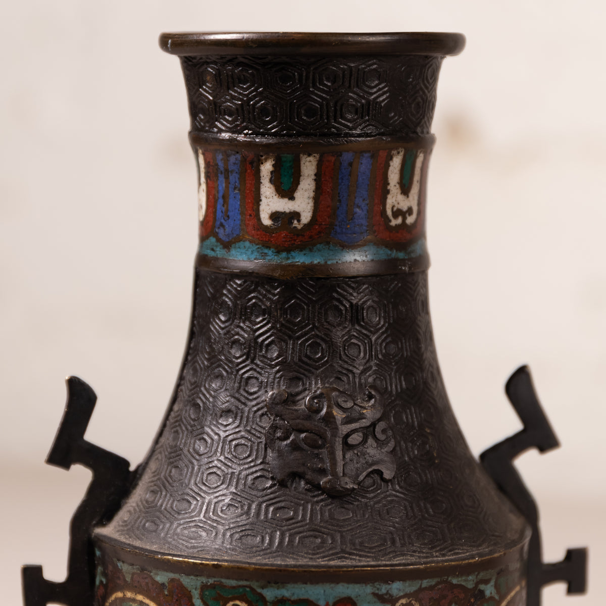 Antique Japanese Champlevé Vase