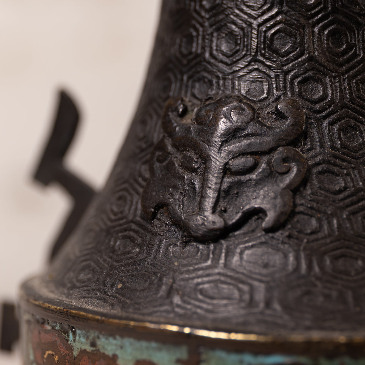 Antique Japanese Champlevé Vase