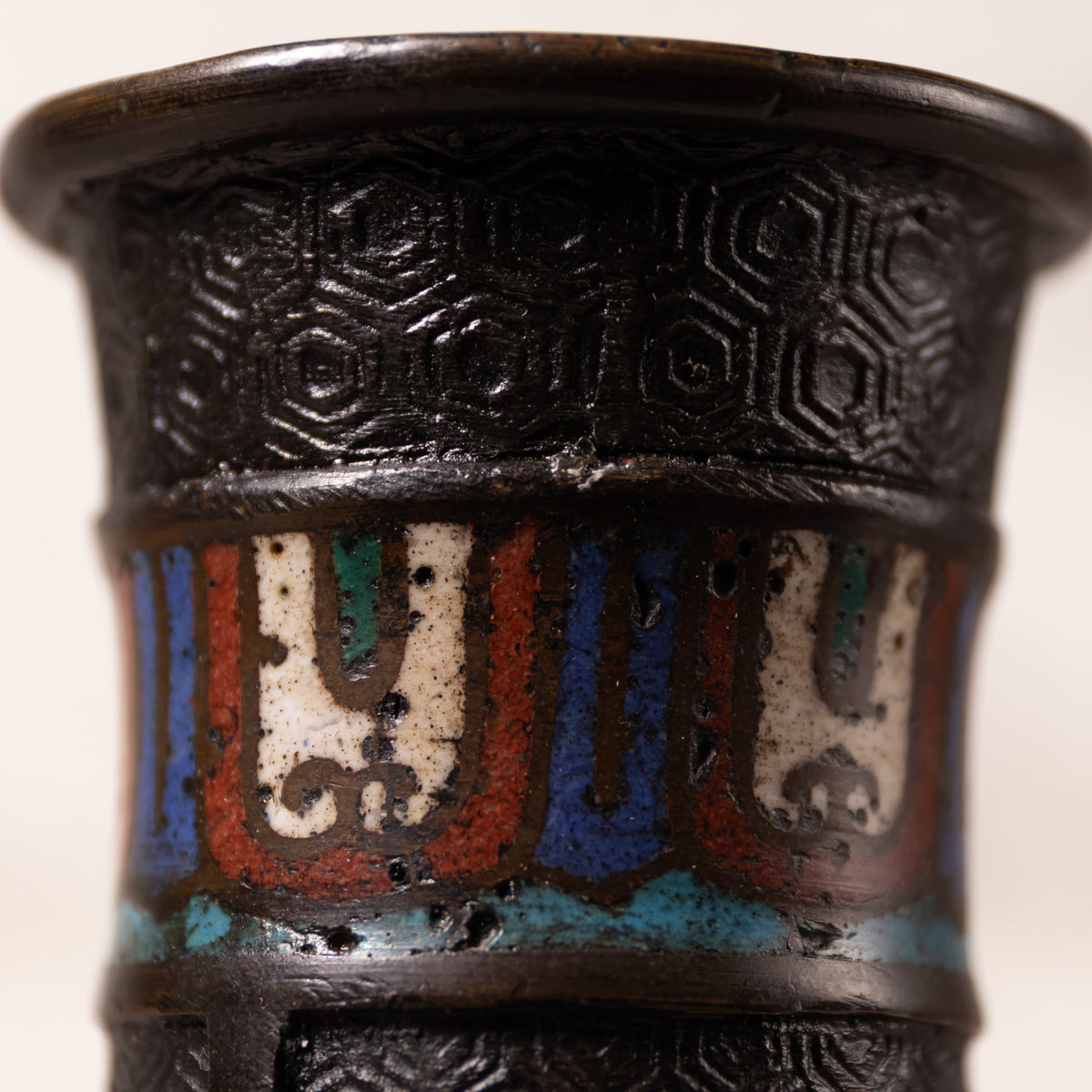 Antique Japanese Champlevé Vase