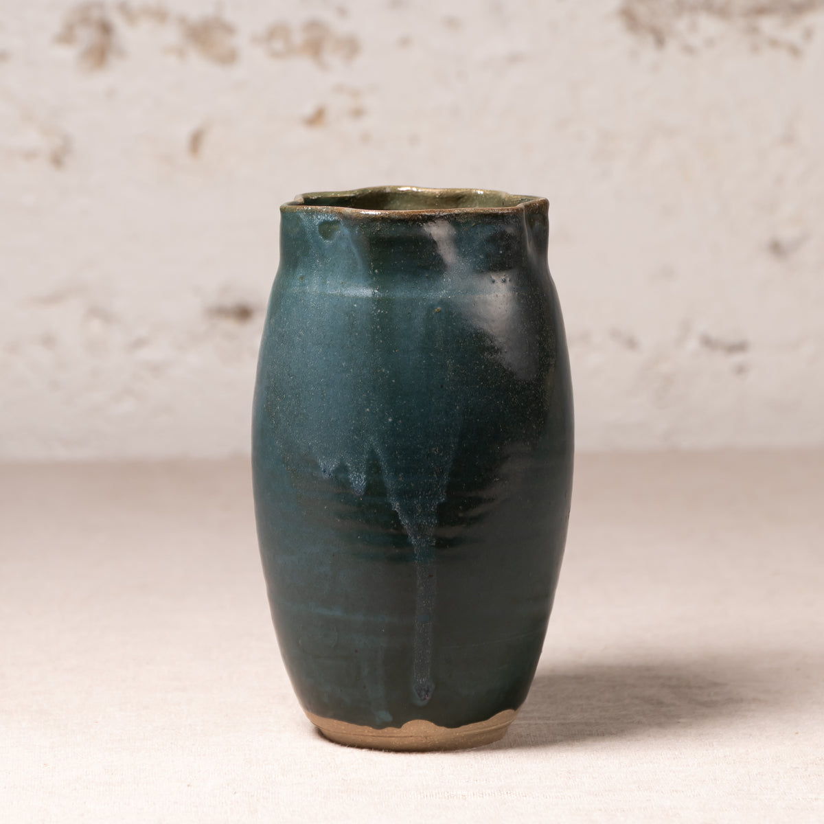 Teal Ripple Vase