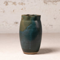 Teal Ripple Vase