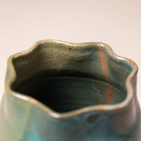 Teal Ripple Vase