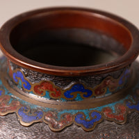 Japanese Champlevé Enameled Bronze Vase