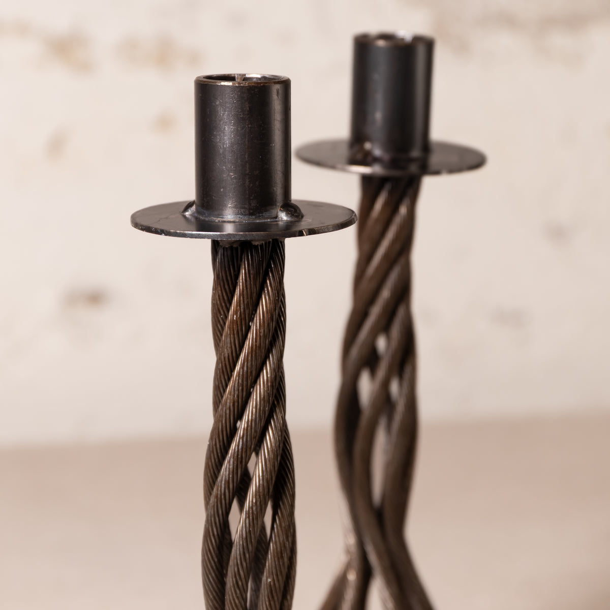 Hand Forged Iron Candle Holder