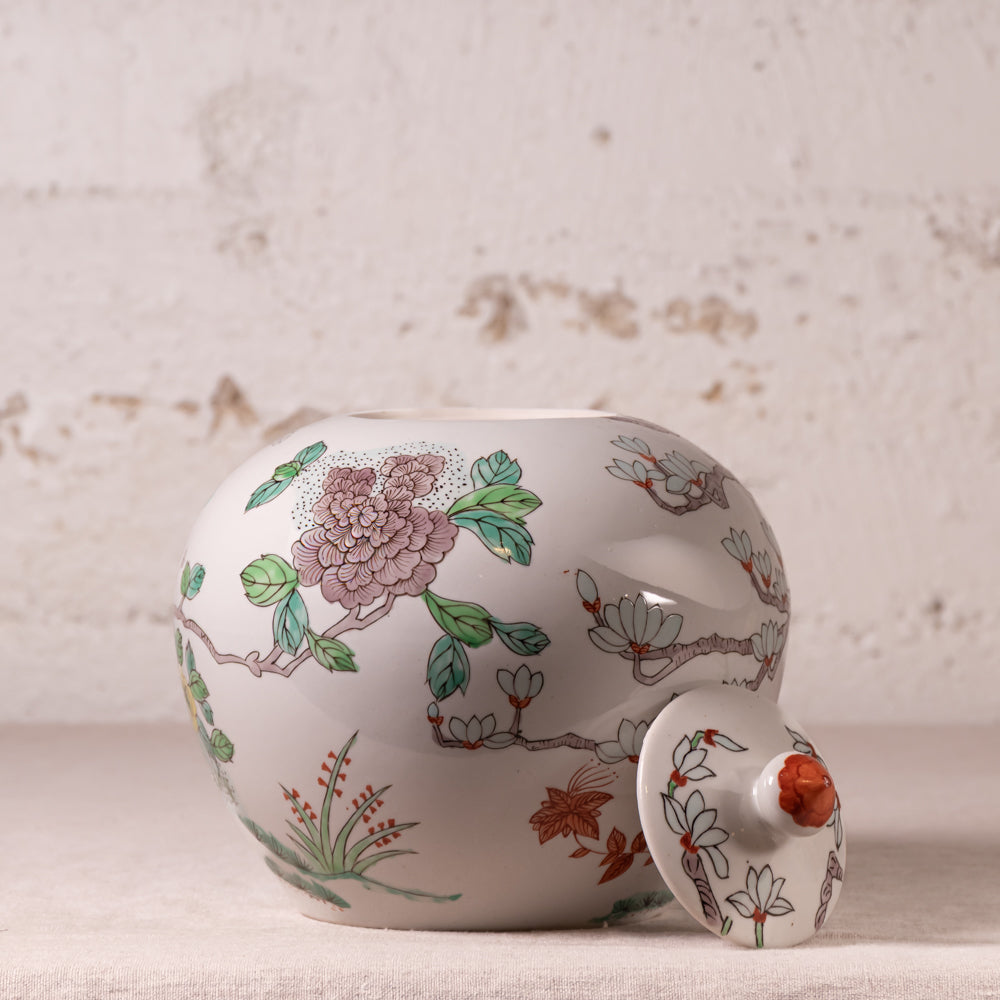 Peacock Famille Rose Porcelain Vase