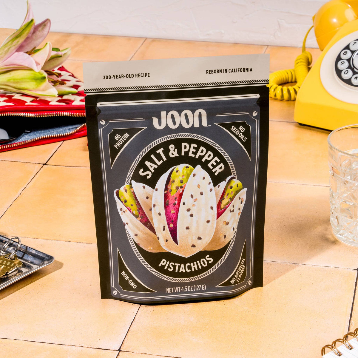 Joon Salt and Pepper Pistachios - 4.5oz Resealable Bag Joon Modern Nomad Home decor store Denver CO Colorado