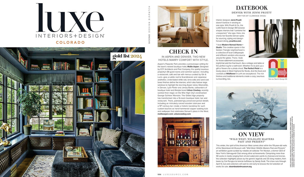 Luxe Interiors + Design Colorado March 2023 spread