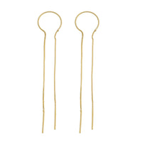 Gold Loop Thread Earrings Modern Nomad Home Modern Nomad Home decor store Denver CO Colorado