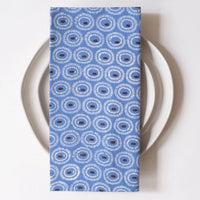 Tangier Indigo Block Printed Napkins - set of 4
