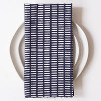 Pontis Navy Block Printed Napkins - set of 4