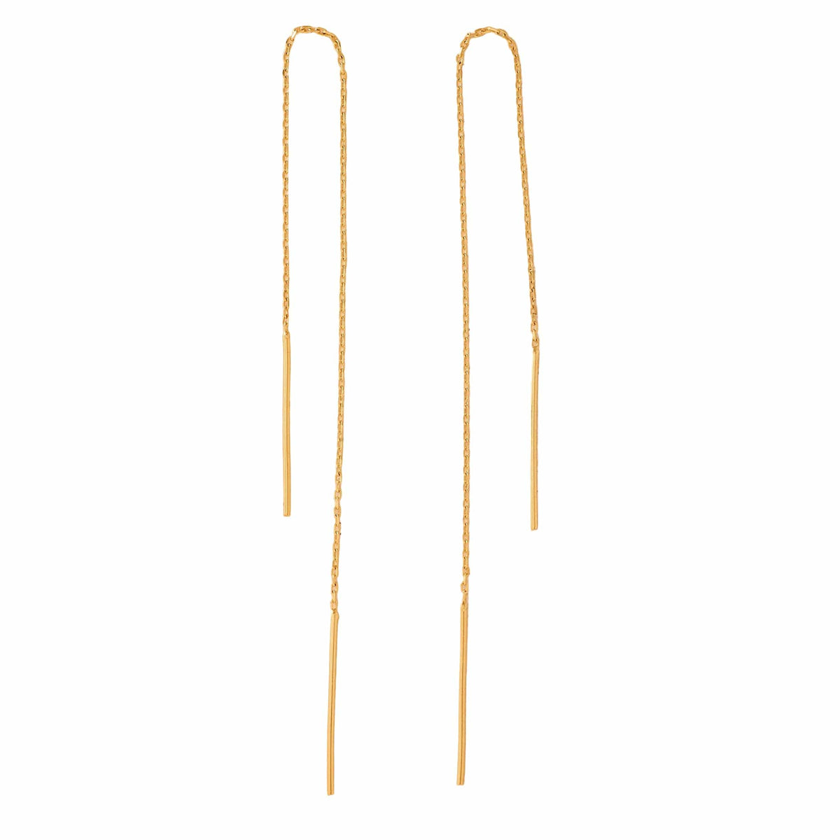 Gold chain earrings