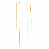 Gold chain earrings