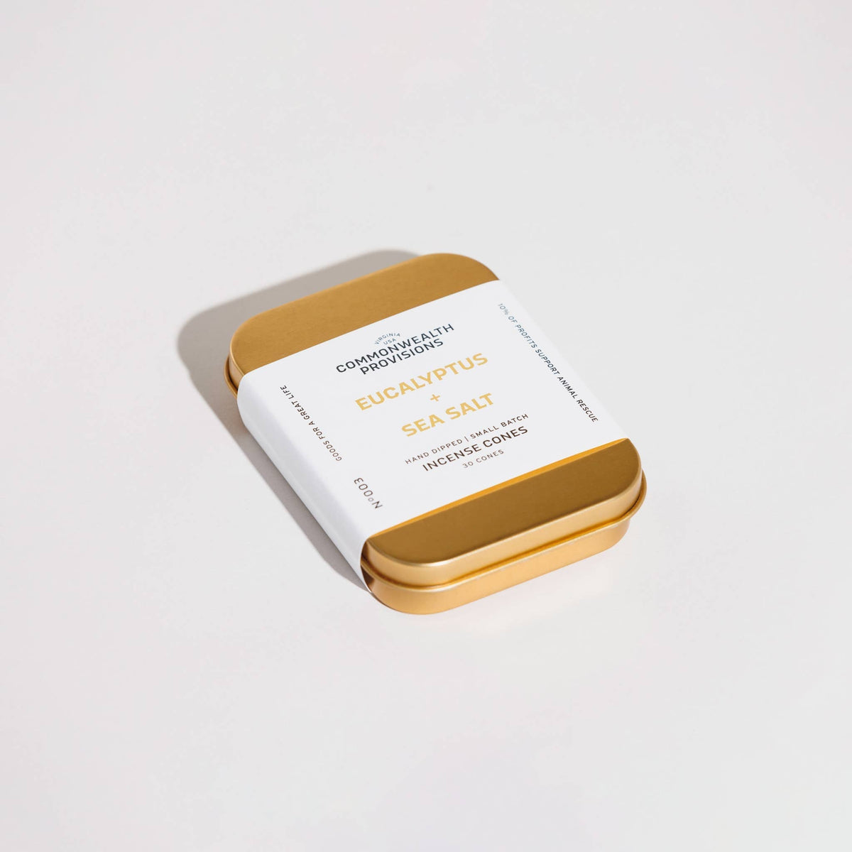 Incense Cones - Eucalyptus + Sea Salt Commonwealth Provisions Modern Nomad Home decor store Denver CO Colorado