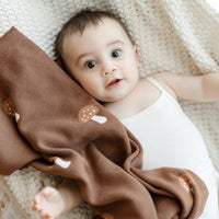 Cotton Swaddle Baby Blanket (Mushroom)