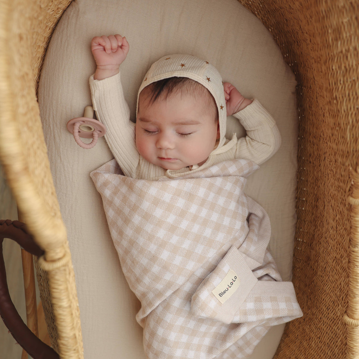 Luxury Cotton Baby Blanket - Plaid
