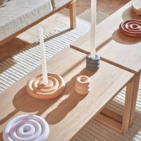 Savi High Ceramic Candleholder (Beige)