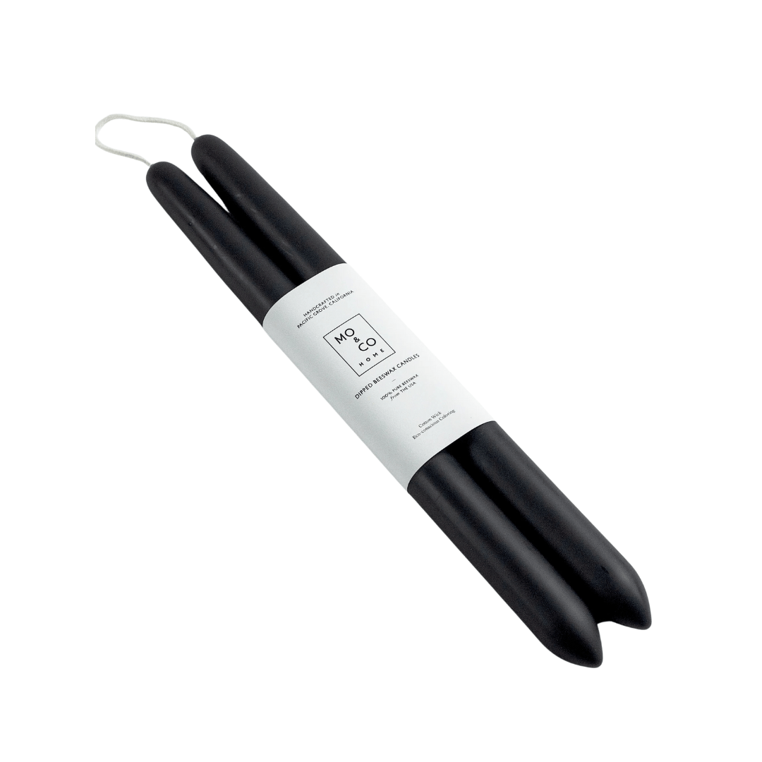 Charcoal taper candles