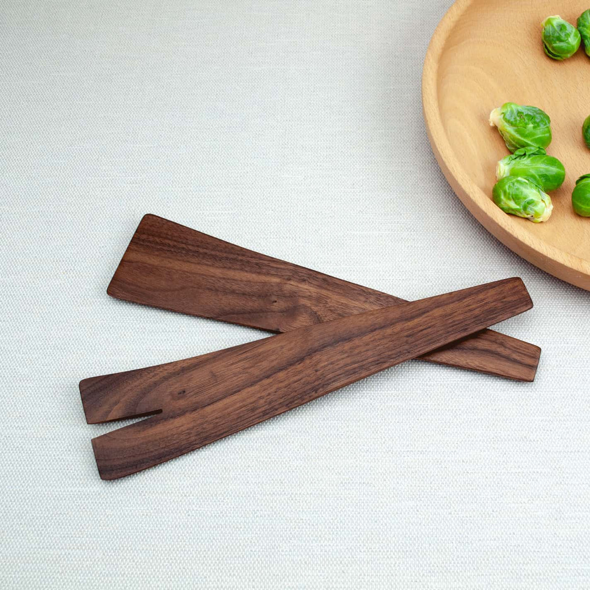 10’’ Walnut Wood Salad Server Set - Kitchen Serving Utensil JBrody & Co. USA Modern Nomad Home decor store Denver CO Colorado