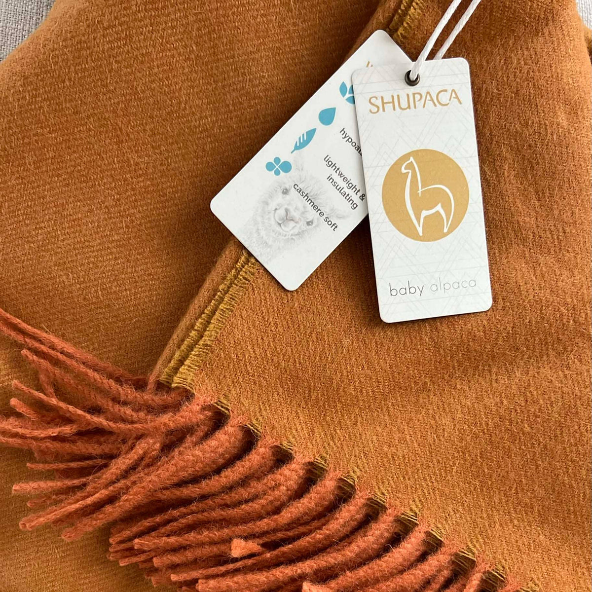 100% Baby Alpaca Throw - Ember Shupaca Alpaca Modern Nomad Home decor store Denver CO Colorado