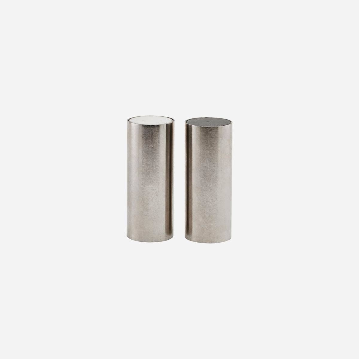 Brushed Silver Salt & Pepper Shakers