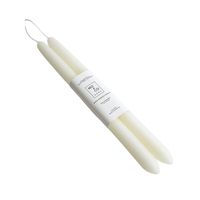 Natural white taper candles