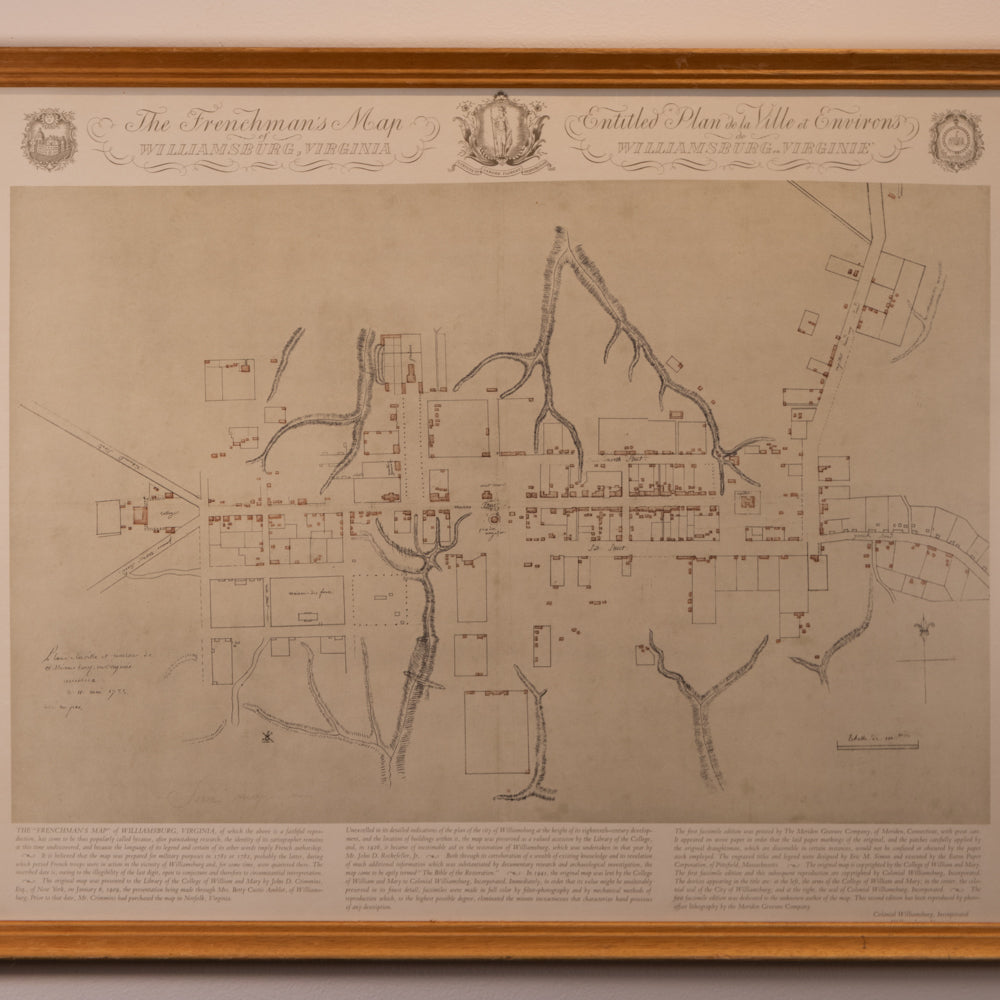The "Frenchman's" Map Framed Print